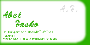 abel hasko business card