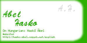 abel hasko business card